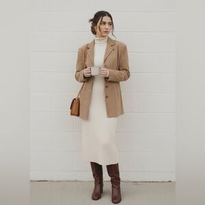 Tan Leather Blazer Size XL Vintage Tailored Classic Heritage Jacket